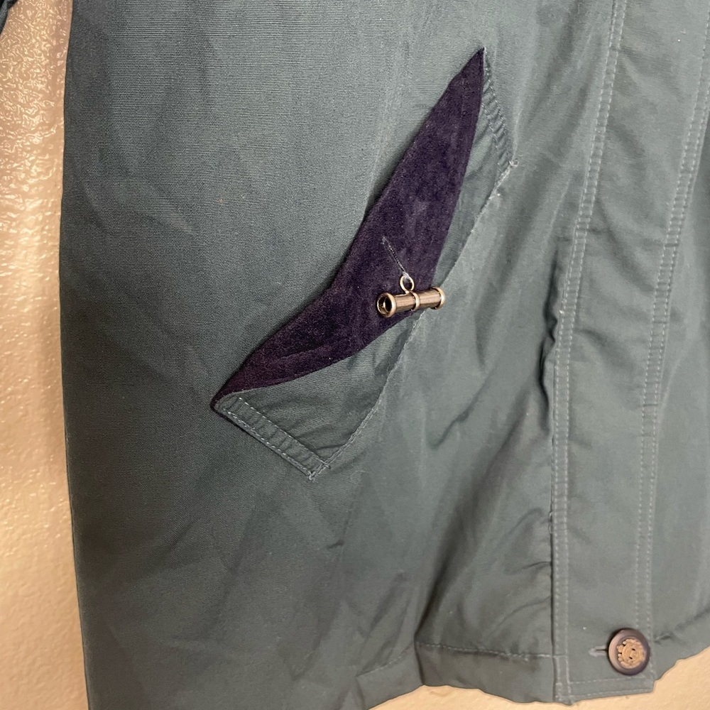 Vintage 90s Basic Editions Green Jacket With Navy… - image 5